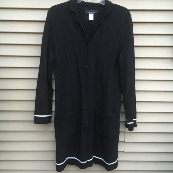 EUC Jones New York long button up cardigan sweater - Picture 4 of 8
